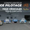 Voitures de course en stage de pilotage : Lotus Exige S Cup, Mitjet 2L, Peugeot 308 CUP, Ligier JS2 R, et Porsche GT4 CS MR, alignées sur un circuit. Chaque véhicule est conçu pour offrir des performances exceptionnelles et une expérience de conduite unique sur piste.